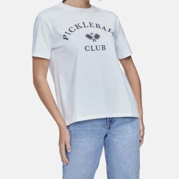 Wildfox PickleBall Club Ryan Tee Snow White ( S ) - Picture 1 of 2